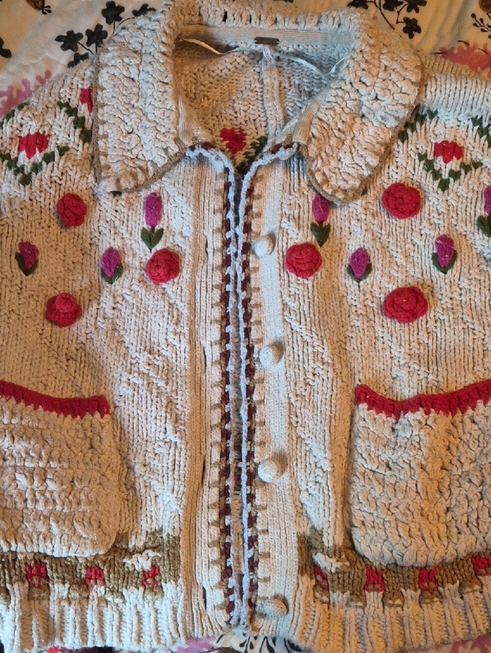 Free People Rosebud Cardi M - Picture 4 of 7
